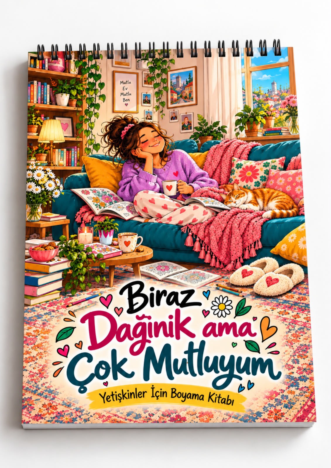 Mandala Boyama Kitabı - Yetişkinler İçin Mutlu Boyama Sayfaları